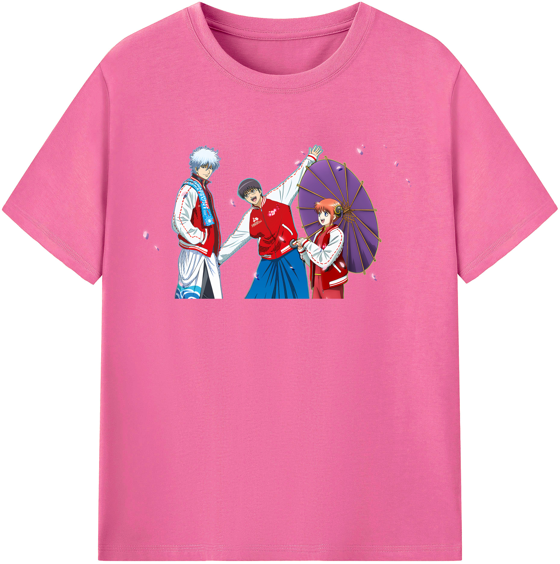 （画像用） ぎんたま 坂田銀時（さかたぎんとき） 神楽 志村新八（しむら しんぱち） GINTAMA Sakata Gintoki Kagura Shimura Shinpachi レディースカジュアルプリントTシャツ（綿100％）